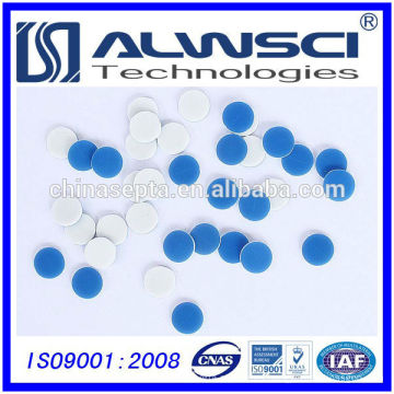 9 MM PTFE Blue silicone SEPTA para viales de tornillo ND9